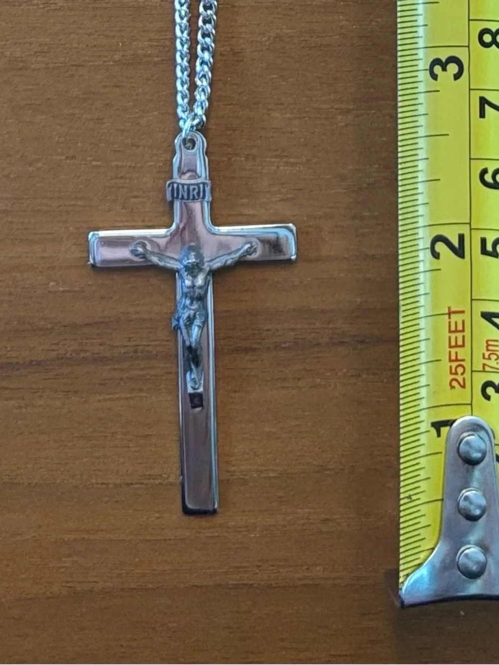 Sterling Silver Cross Pendant Necklace on 24” chain